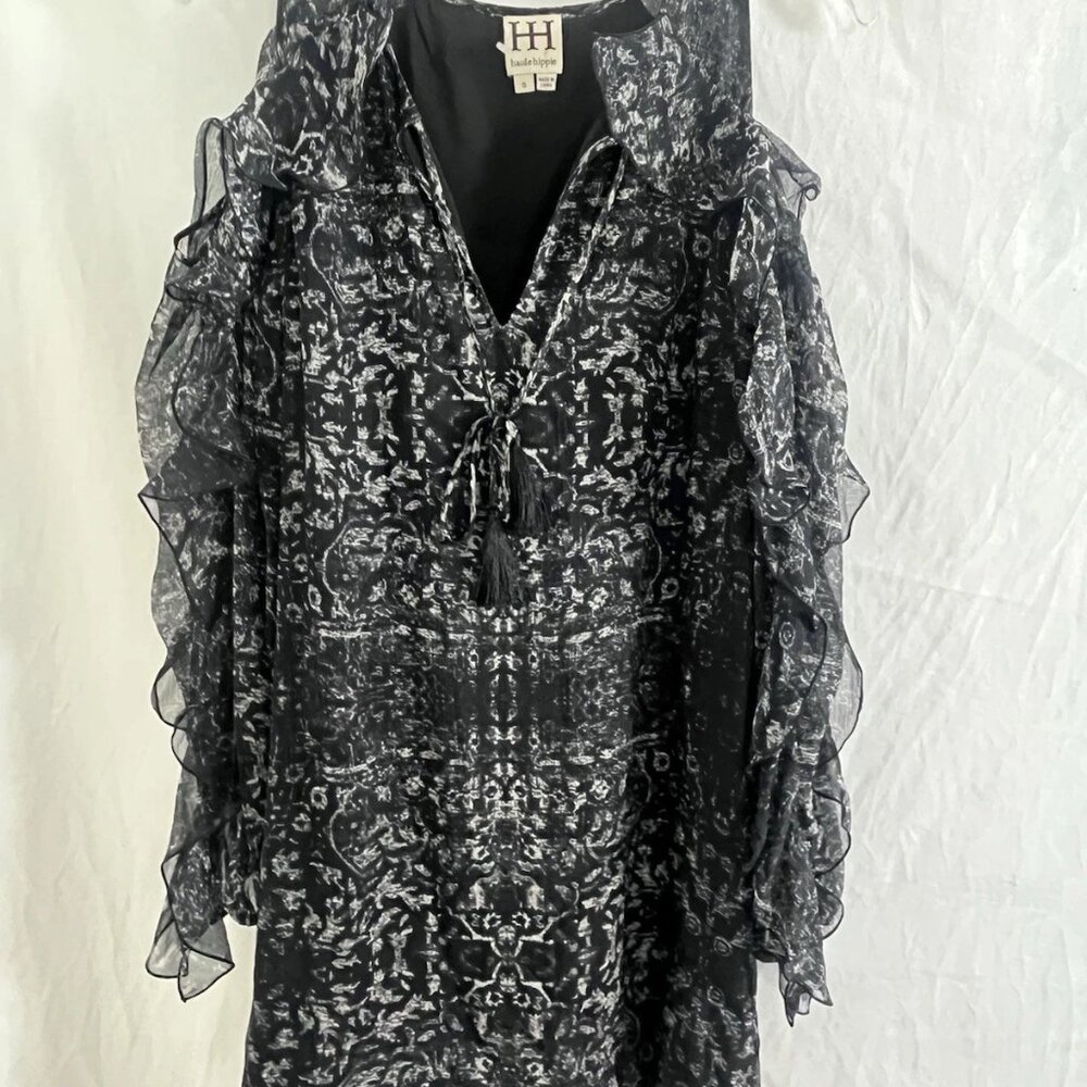 Haute Hippie Womens 100% Silk Cold Shoulder Dress Size Small NWOT